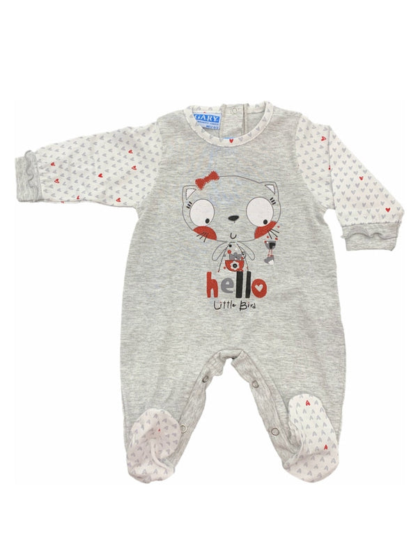 Tuta in cotone art. 780023 - 0-3 MESI / GRIGIO - TUTINA 