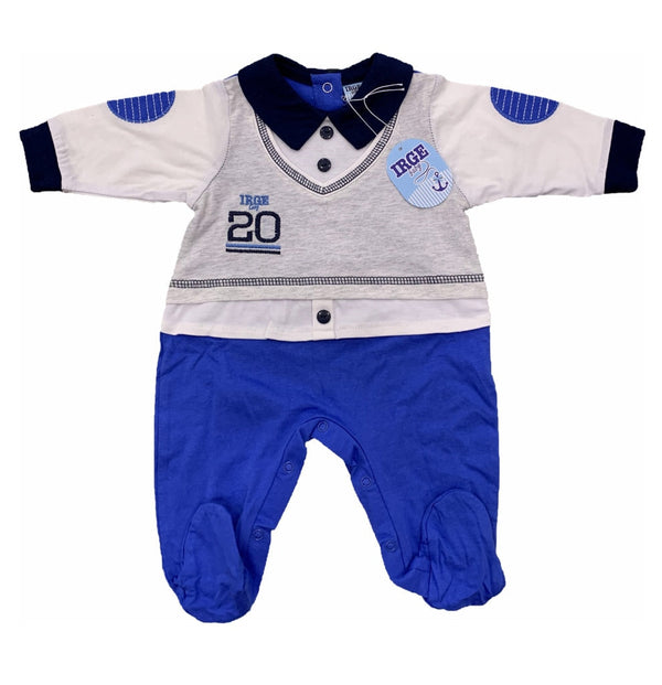 Tutina Jersey 100% Cotone art. IG149/4 - 3/6 Mesi / Grigio /