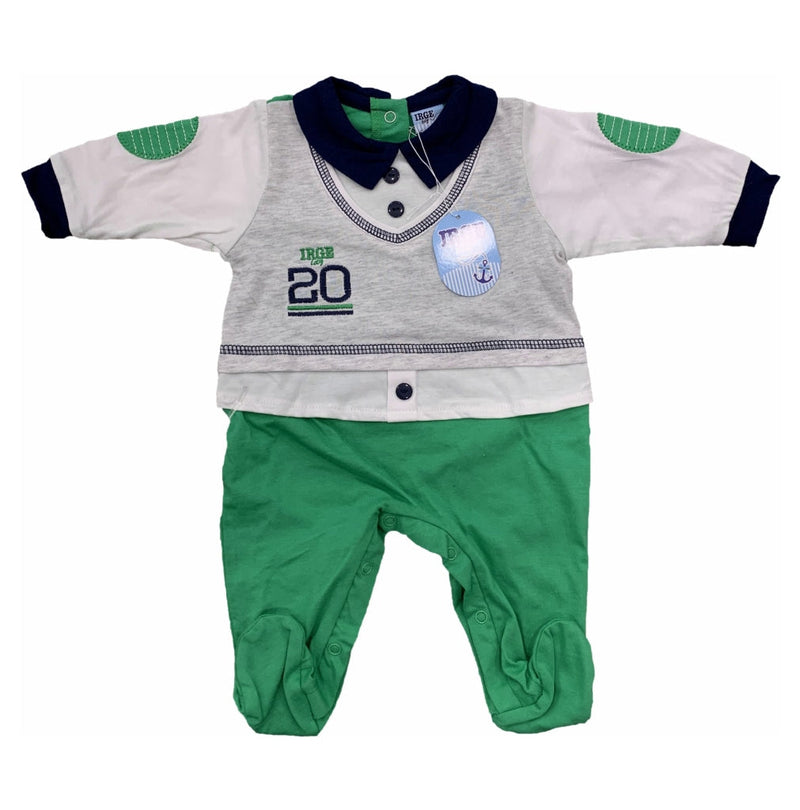 Tutina Jersey 100% Cotone art. IG149/4 - 3/6 Mesi / Grigio /