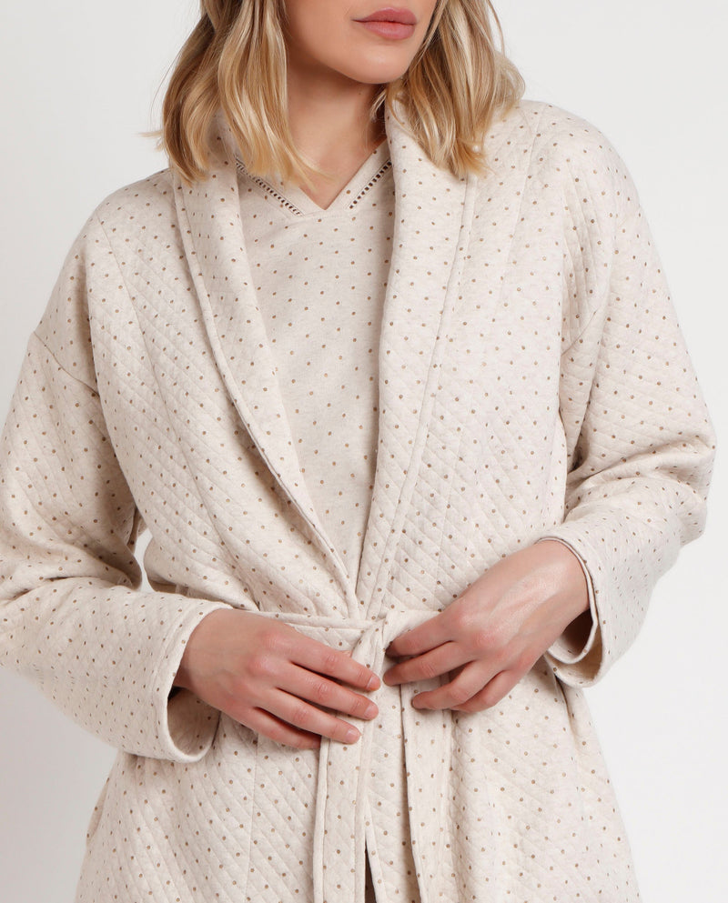 Vestaglia Donna Morbida e Calda DOTS 67133-0 - VESTAGLIA