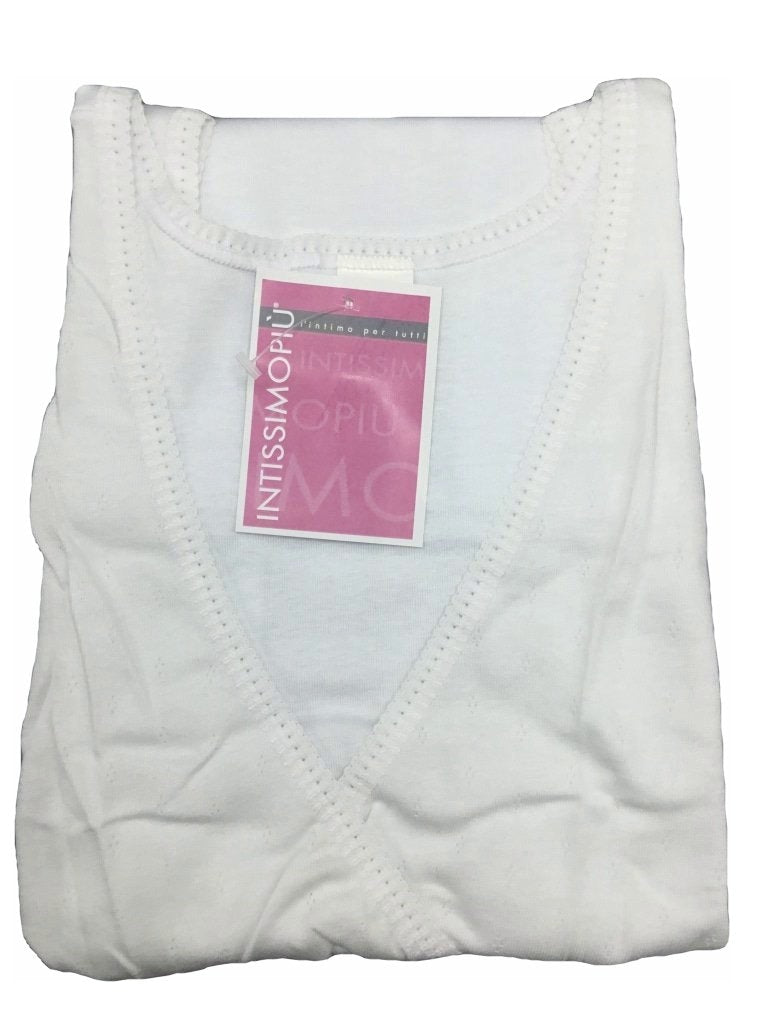 Camiciola donna Spalla larga F.Seno 924 - 4 / BIANCO - 