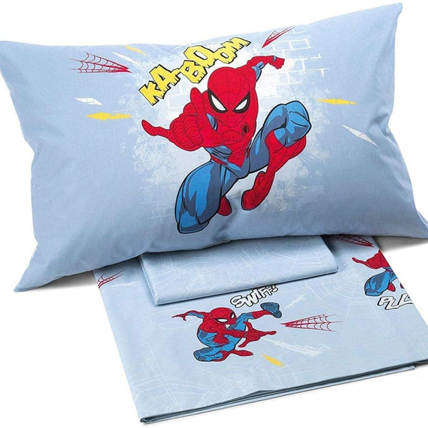 Completo lenzuola Spiderman letto Singolo, Novia 100% cotone