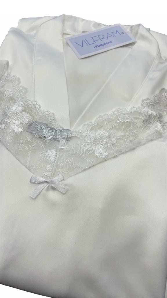 Coordinato Donna Sposa in Raso Canotta e Vestaglietta 50852 