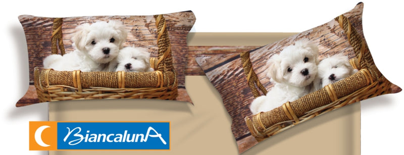 Coppia Federe Cuscino con Stampa Digitale 100% Cotone 