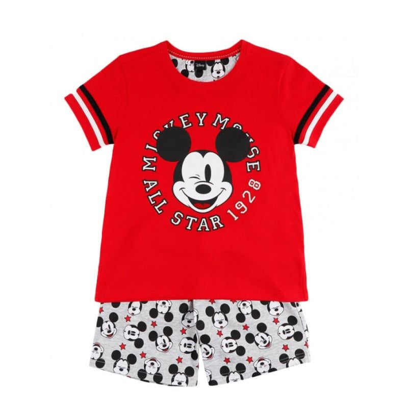 Disney - Pigiama Bambino con Manica Corta e Pantaloncino 