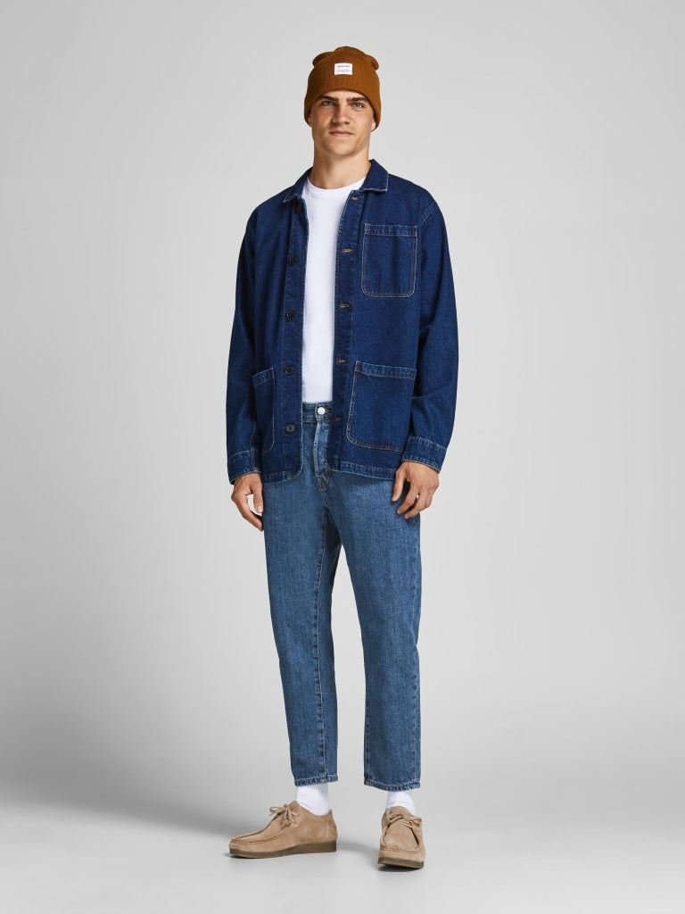 JJIFRANK JJLEEN CROPPED MF 412 12195430 - JEANS UOMO