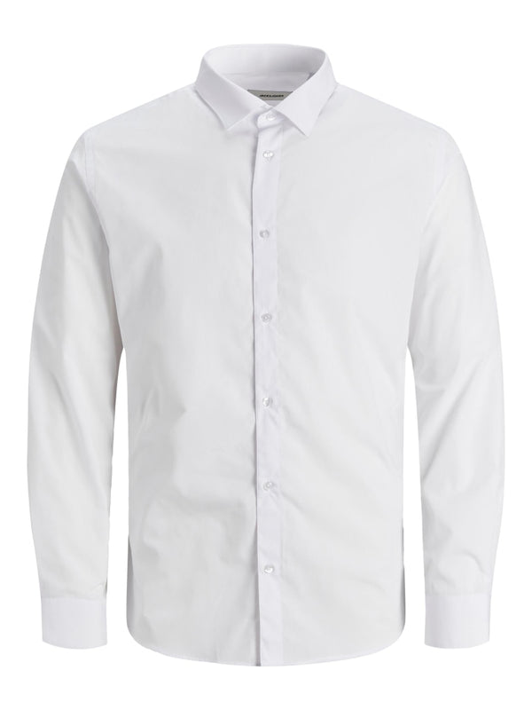 JJJOE SHIRT LS PLAIN PS 12200623 - WHITE / EU2XL US1L- - 