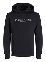 JPRBLAAUGUST LOGO SWEAT HOOD FST PS 12222983 - BLACK / EU2XL