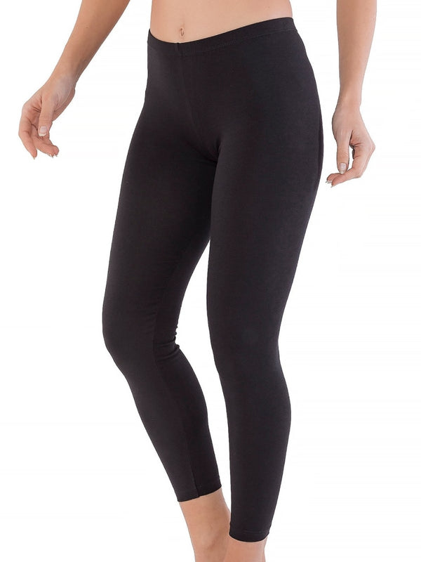 Leggings Donna Elasticizzato Art.4192 - S / Nero - LEGGINGS 