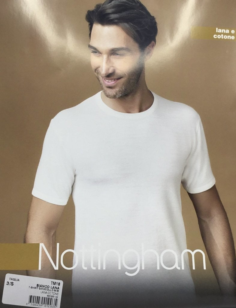 Maglia uomo girocollo manica corta in cotone sulla pelle e 