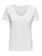 ONLFREE LIFE S/S V-NECK TOP NOOS JRS 15199572 - L- / White -