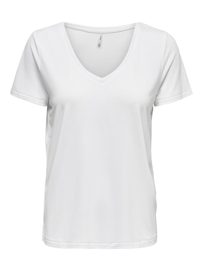 ONLFREE LIFE S/S V-NECK TOP NOOS JRS 15199572 - L- / White -