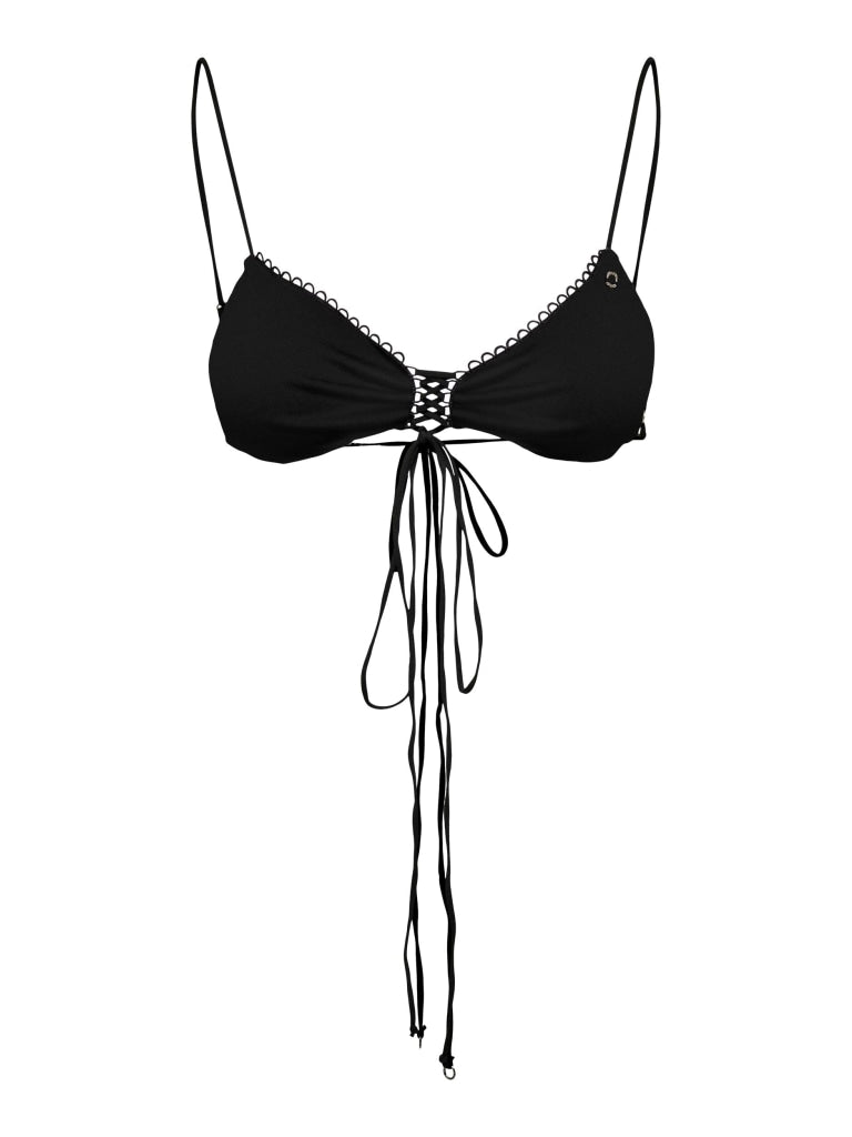 ONLLUCIA TRIANGLE STRING BIKINI TOP 15251604 - Black SOLID /