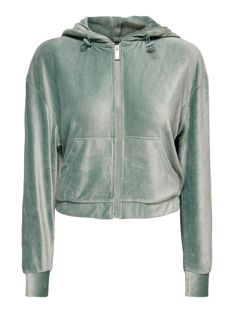 ONLNEW SIRA L/S ZIP HOOD SWT 15272537 - Lily Pad / L- - 