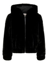 ONLY KONMALOU FAUX FUR HOOD JACKET CP OTW 15207563 - BLACK /