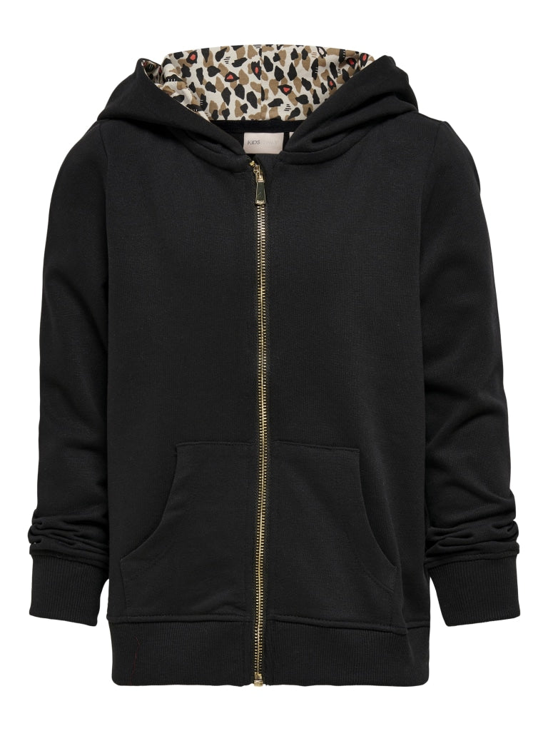 ONLY KONRIANNA LIFE L/S ZIP HOOD CS SWT 15243404 - BLACK / 